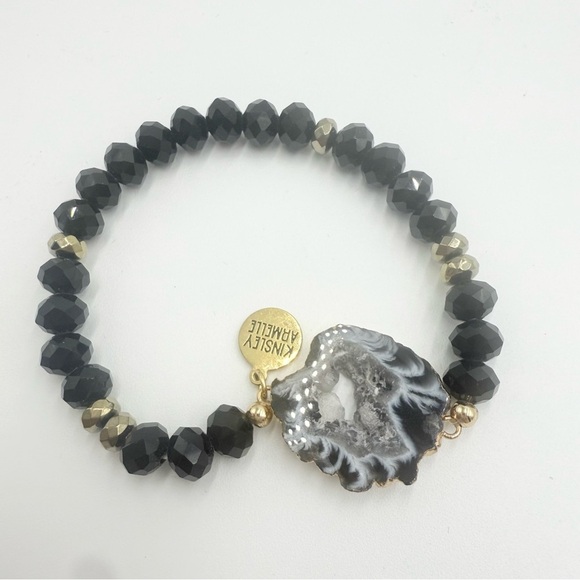 Kinsley Armelle TAILOR BRACELET Elegant Glass AGATE Beaded Bracelet - Picture 4 of 6